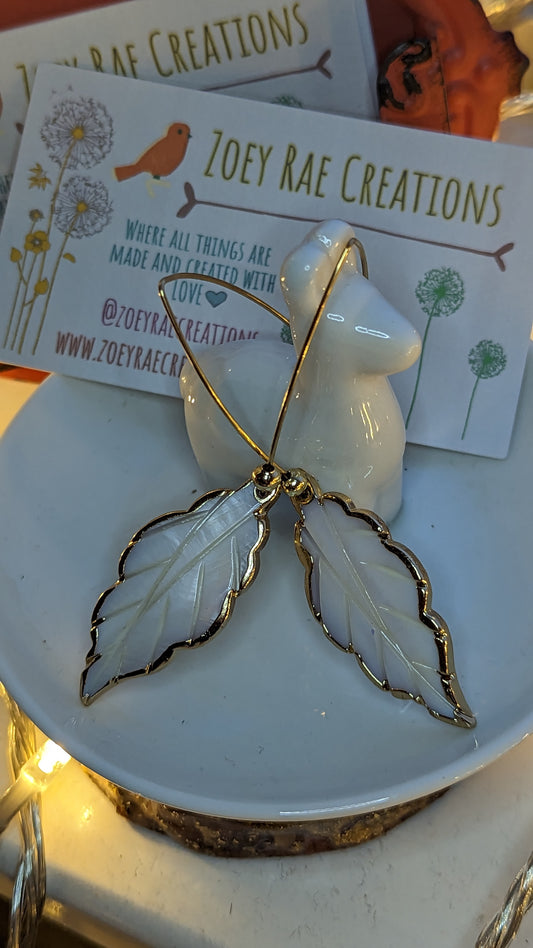 Shell Leaf dangle earrings