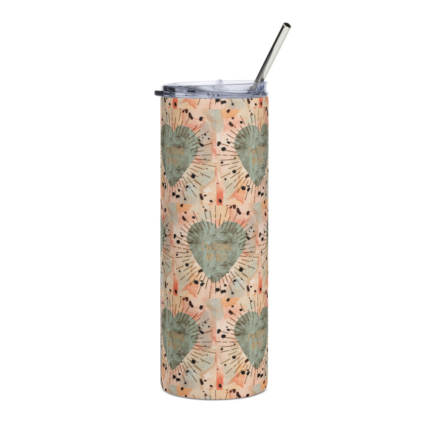Stainless steel tumbler, Green Heart