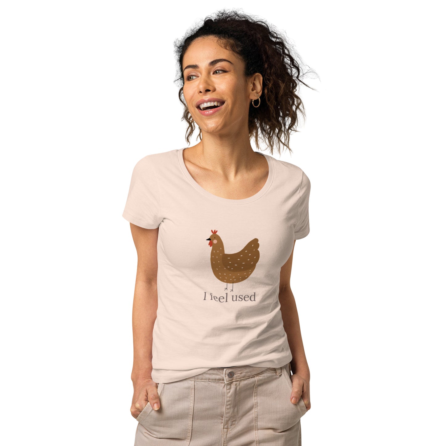 Women’s basic organic t-shirt, Chicken