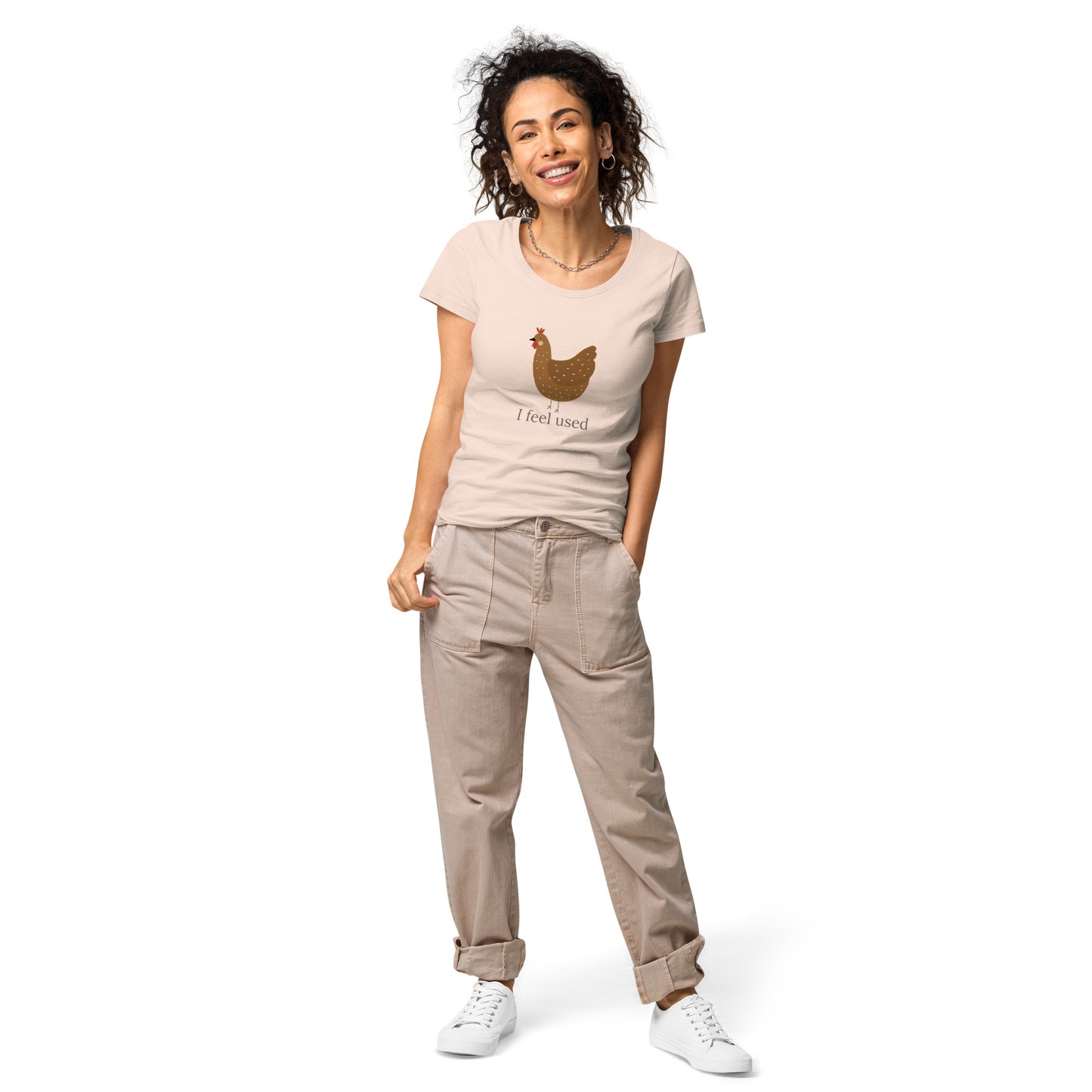 Women’s basic organic t-shirt, Chicken