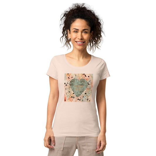 Women’s basic organic t-shirt, Green Heart