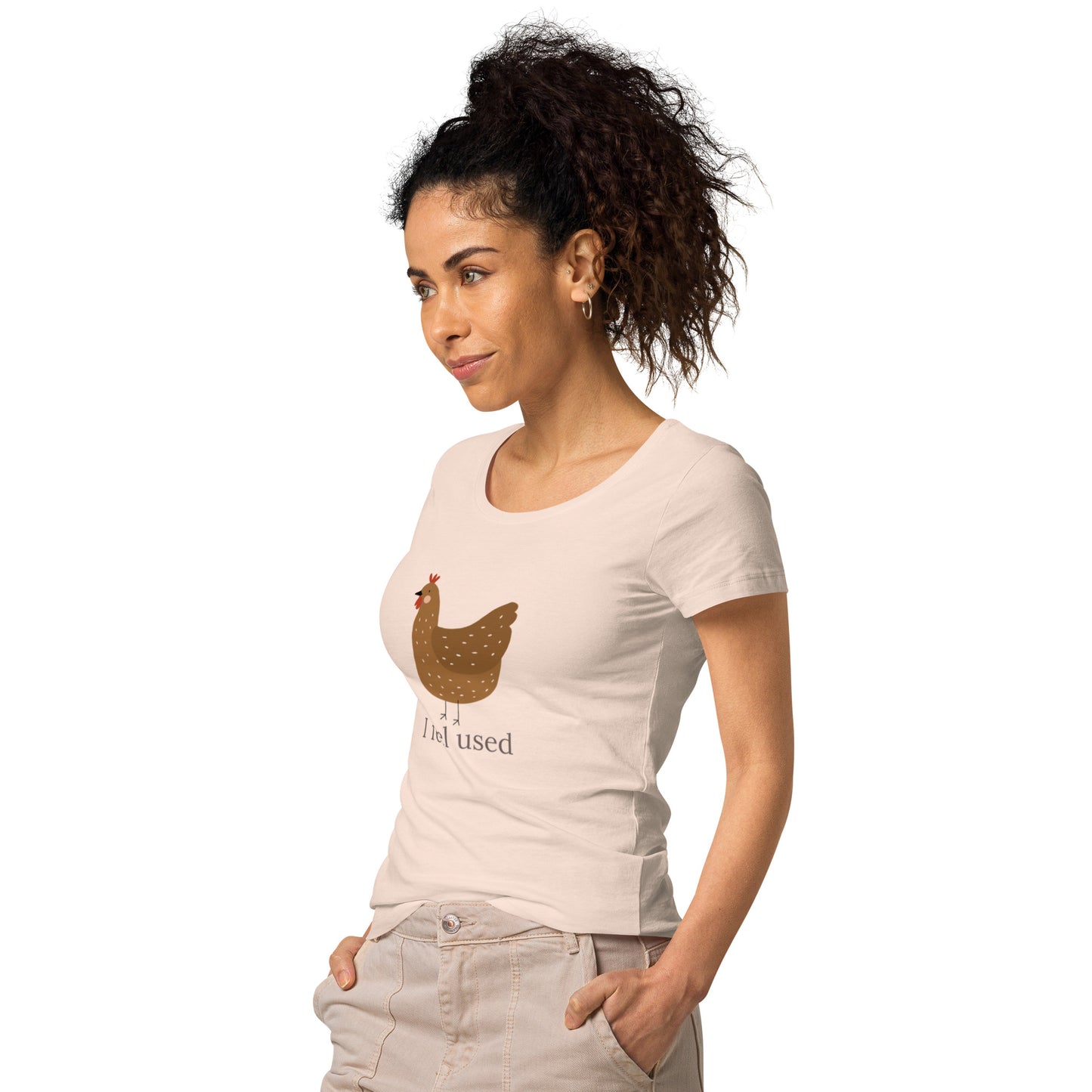 Women’s basic organic t-shirt, Chicken