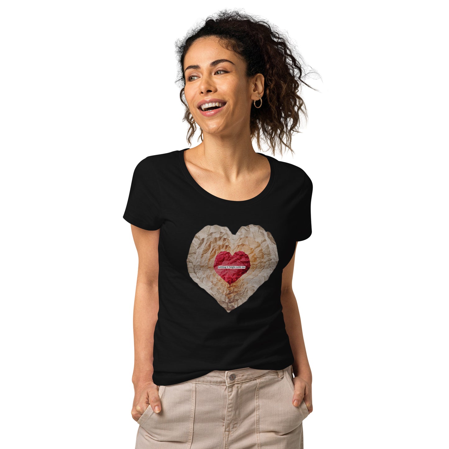Women’s basic organic t-shirt, Big Heart
