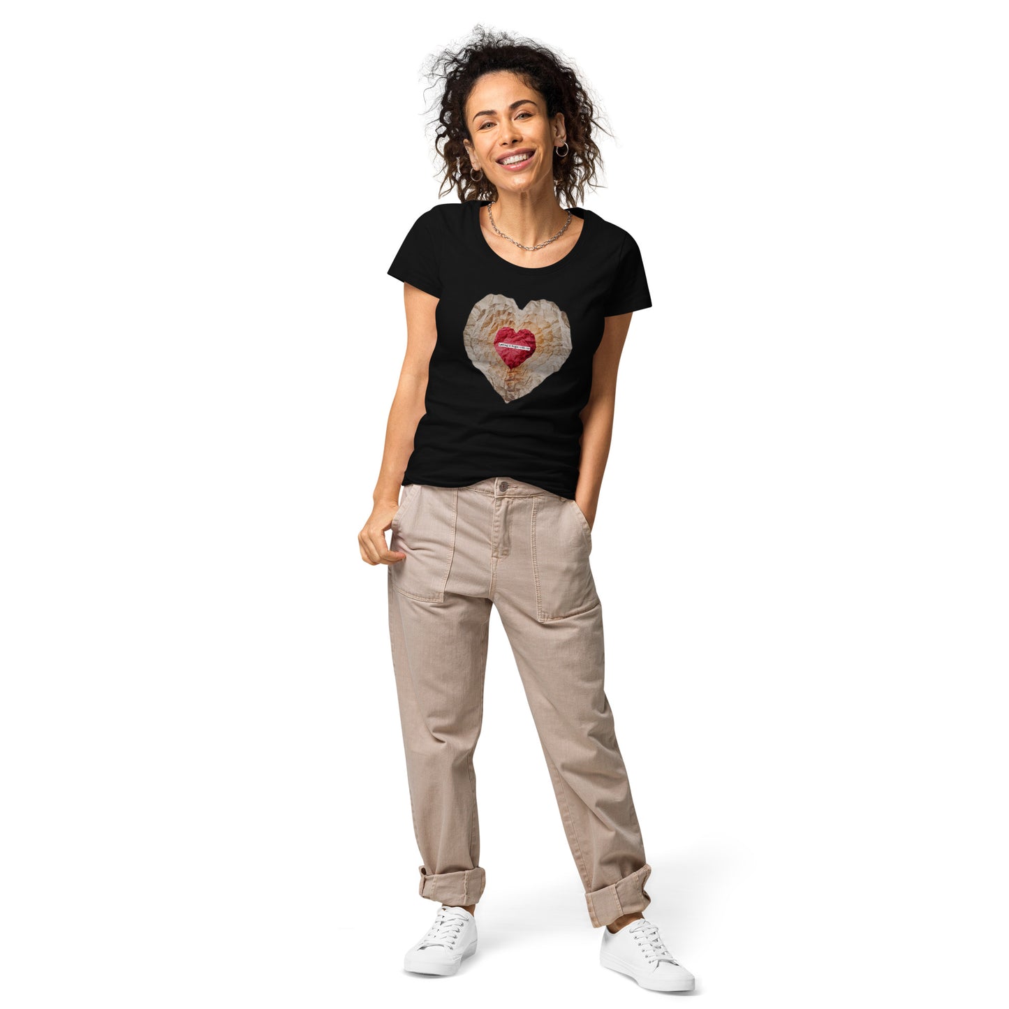 Women’s basic organic t-shirt, Big Heart