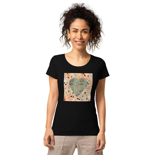 Women’s basic organic t-shirt, Green Heart