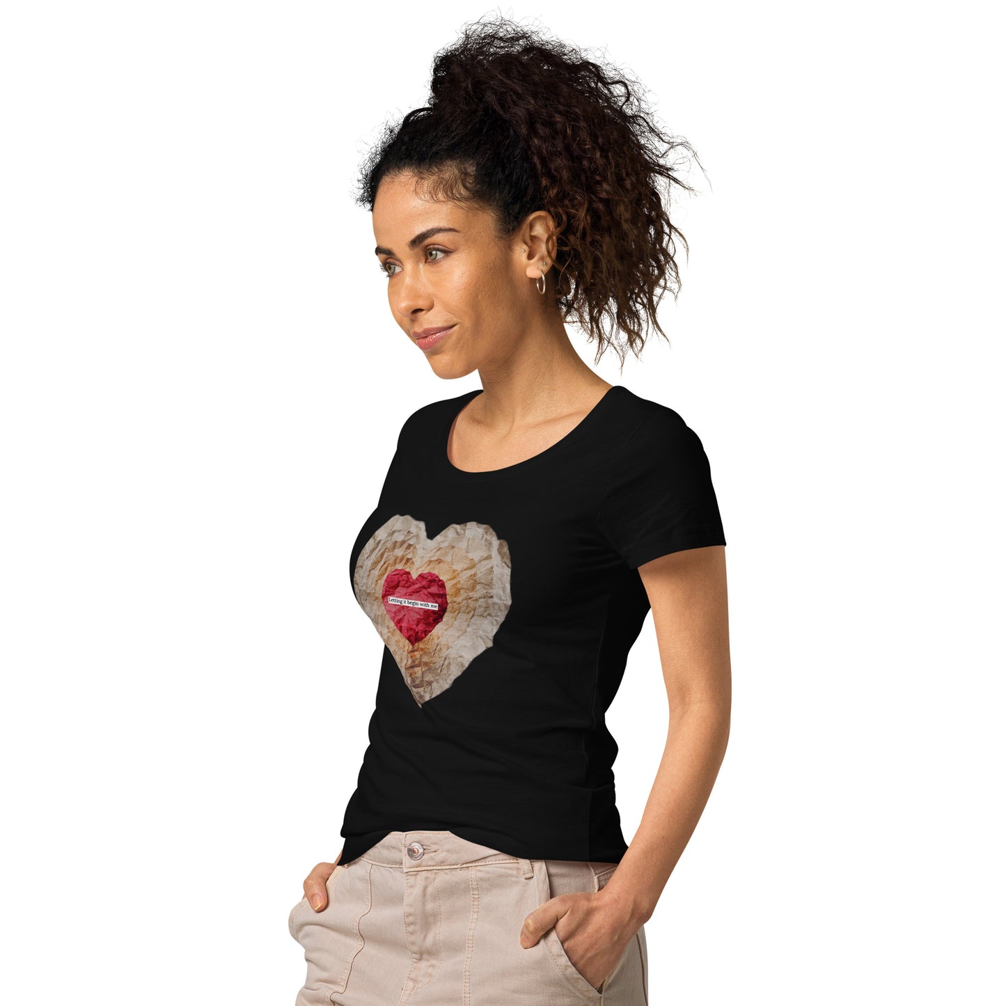 Women’s basic organic t-shirt, Big Heart