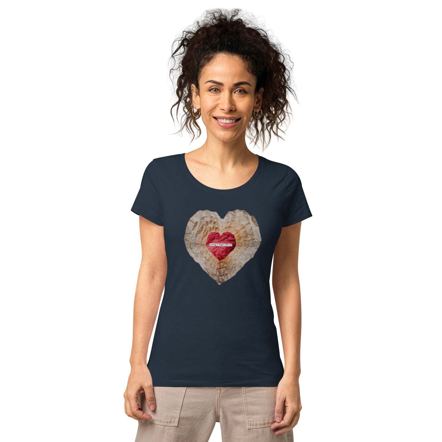 Women’s basic organic t-shirt, Big Heart