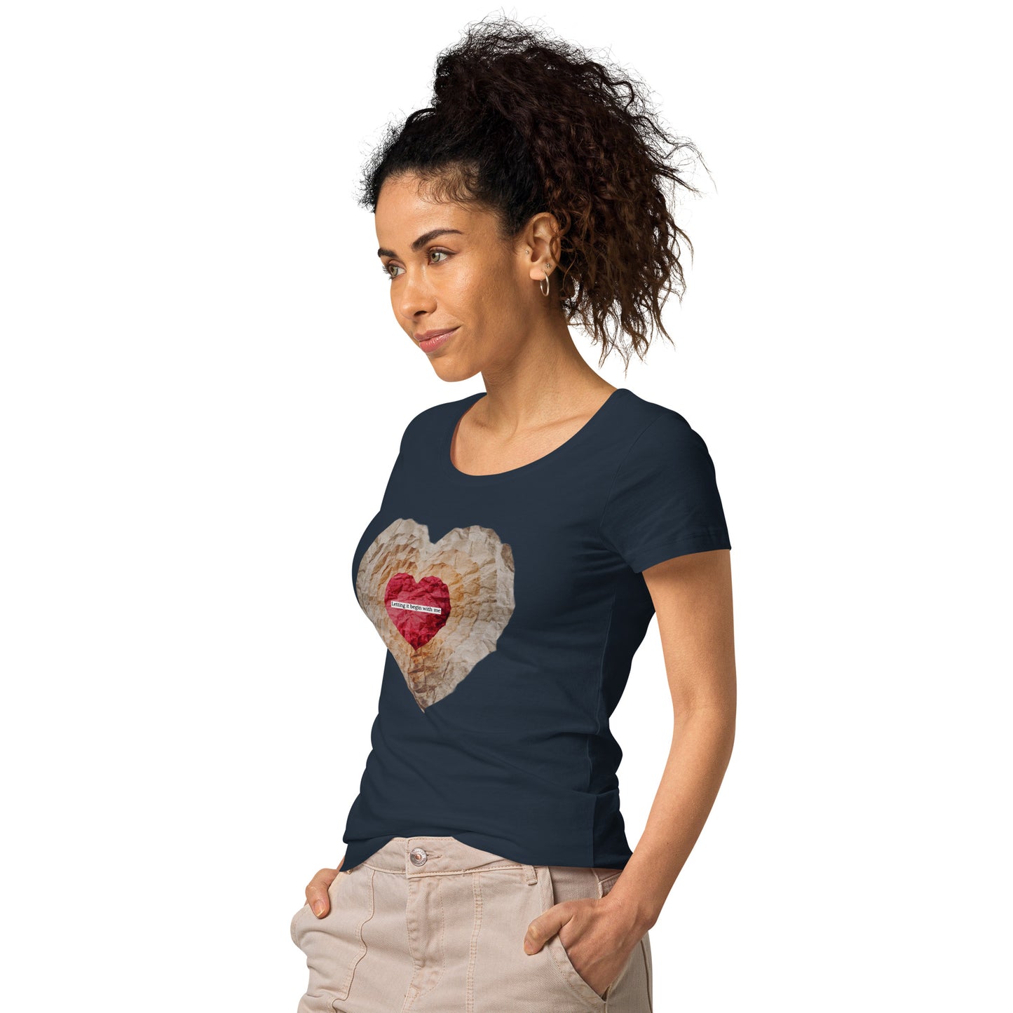 Women’s basic organic t-shirt, Big Heart