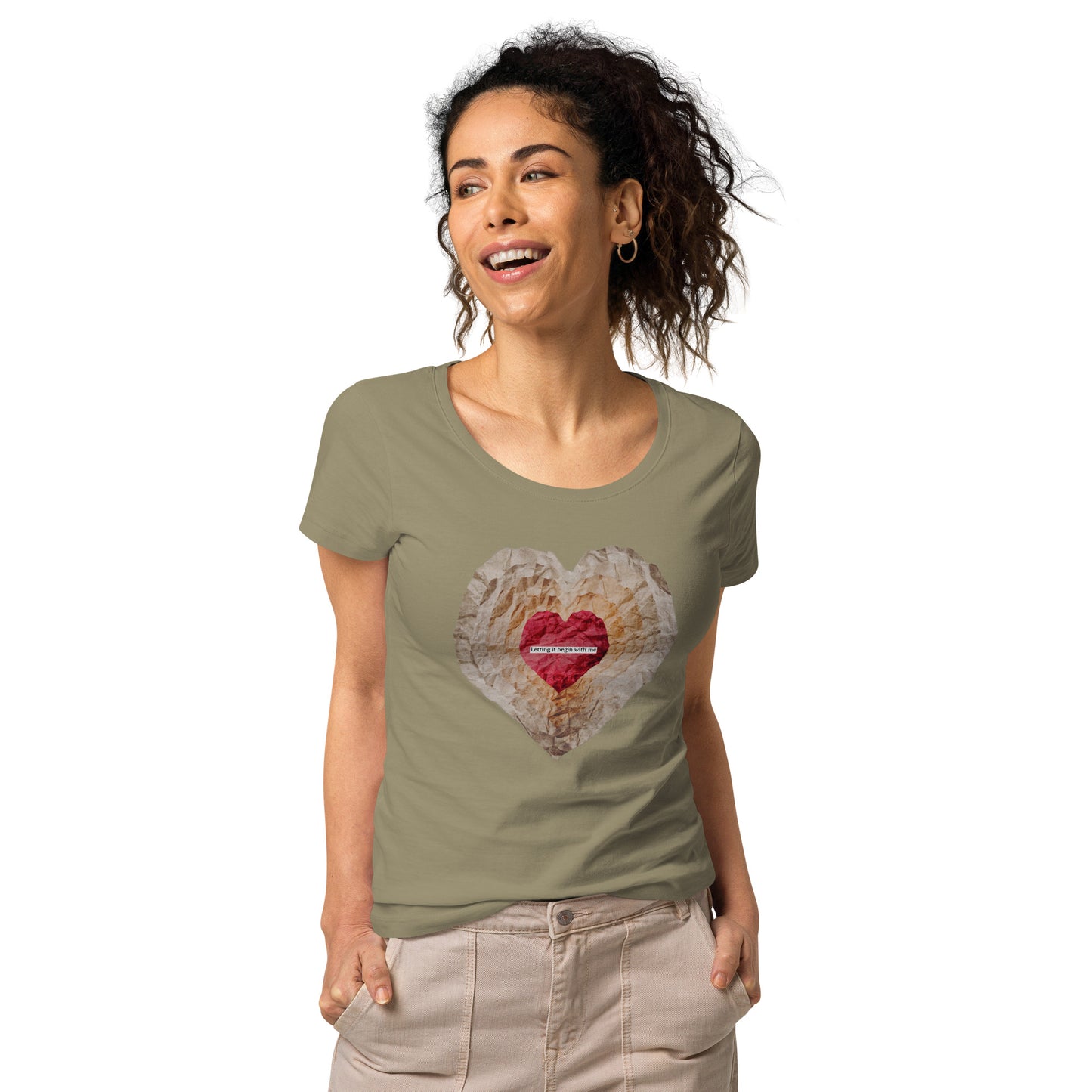 Women’s basic organic t-shirt, Big Heart