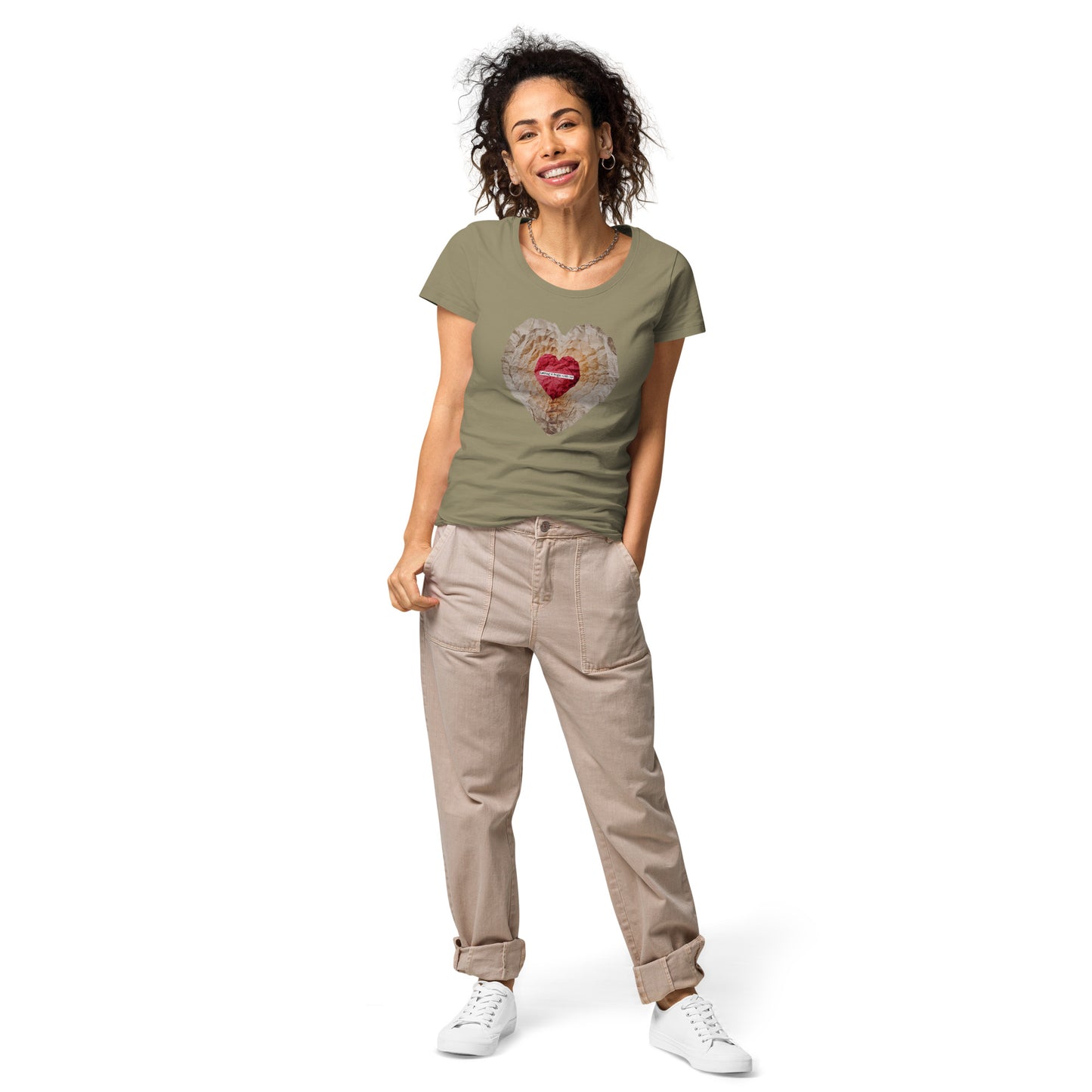 Women’s basic organic t-shirt, Big Heart