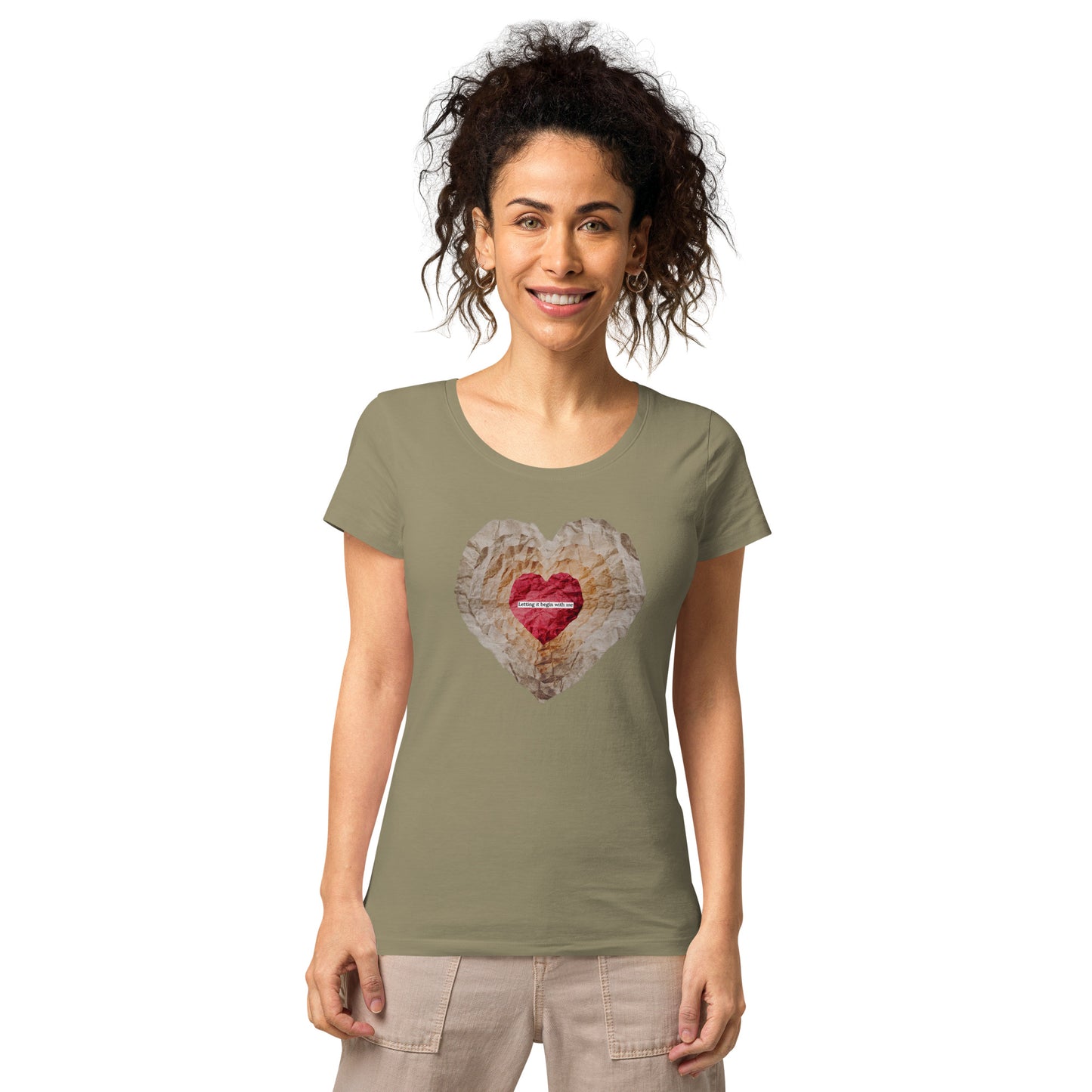 Women’s basic organic t-shirt, Big Heart