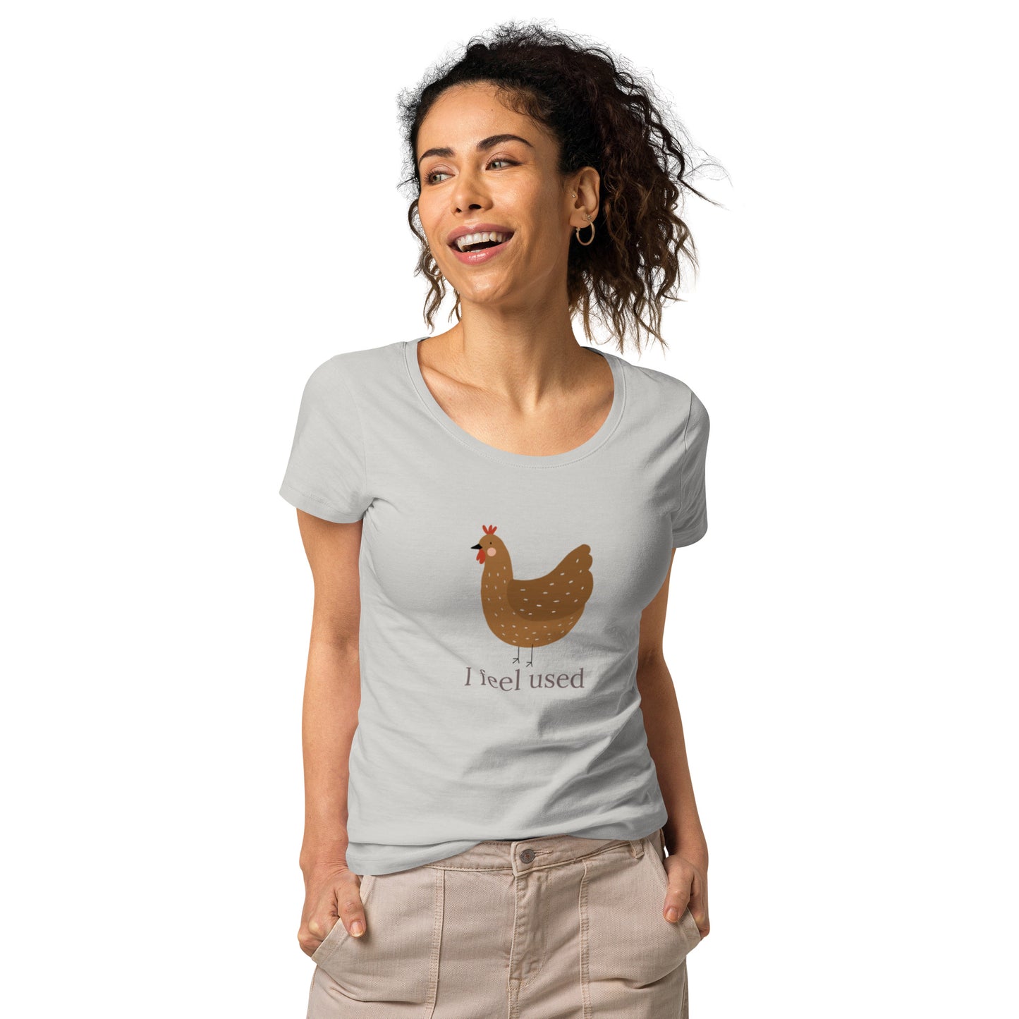 Women’s basic organic t-shirt, Chicken