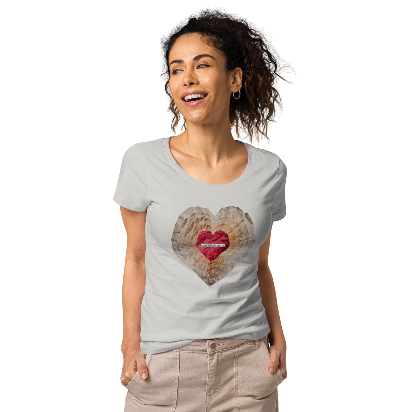 Women’s basic organic t-shirt, Big Heart