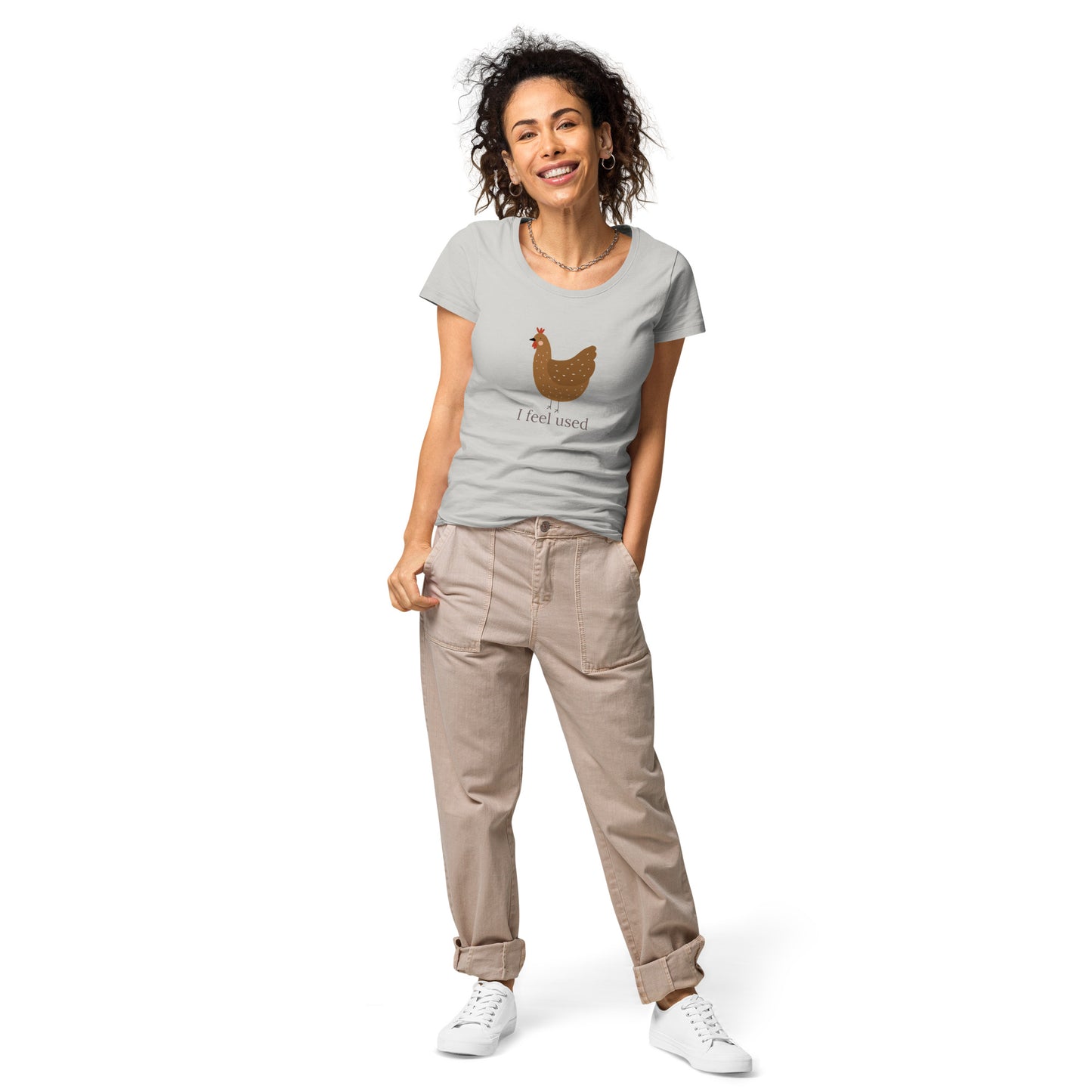 Women’s basic organic t-shirt, Chicken