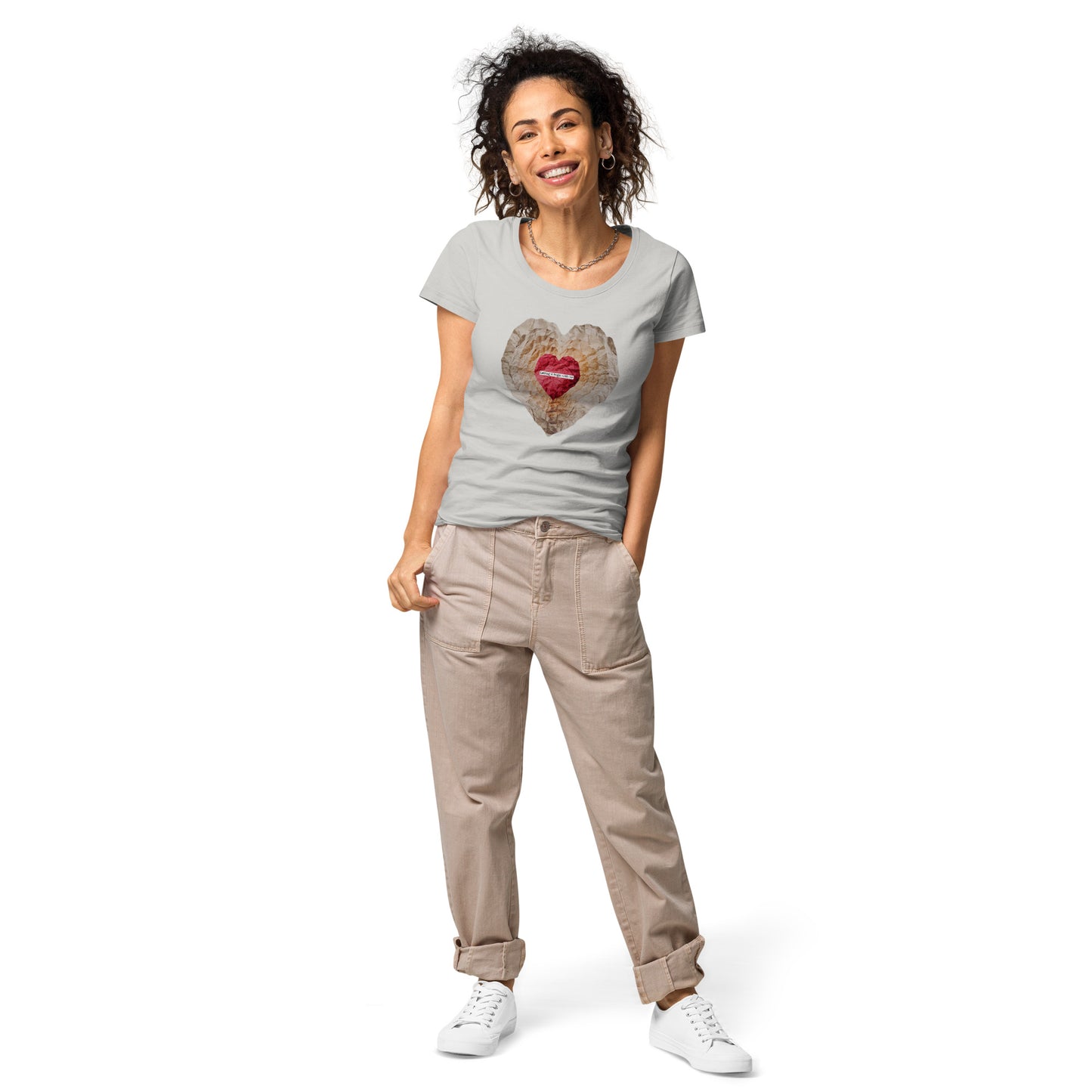 Women’s basic organic t-shirt, Big Heart