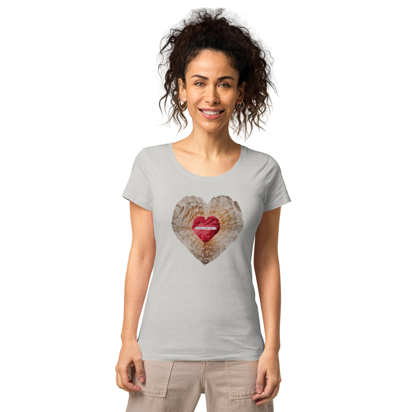 Women’s basic organic t-shirt, Big Heart
