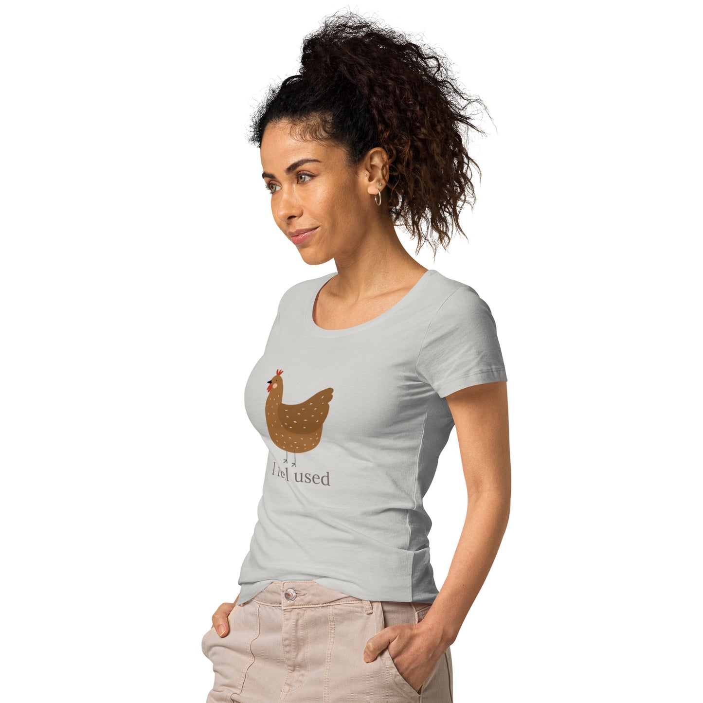 Women’s basic organic t-shirt, Chicken