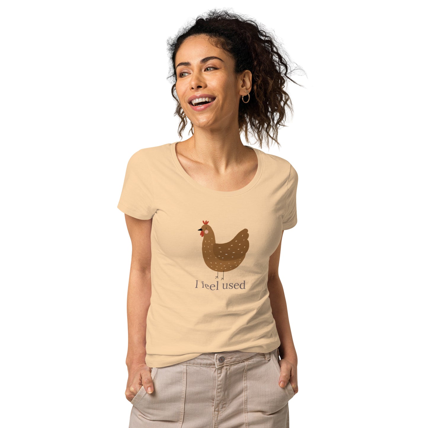 Women’s basic organic t-shirt, Chicken