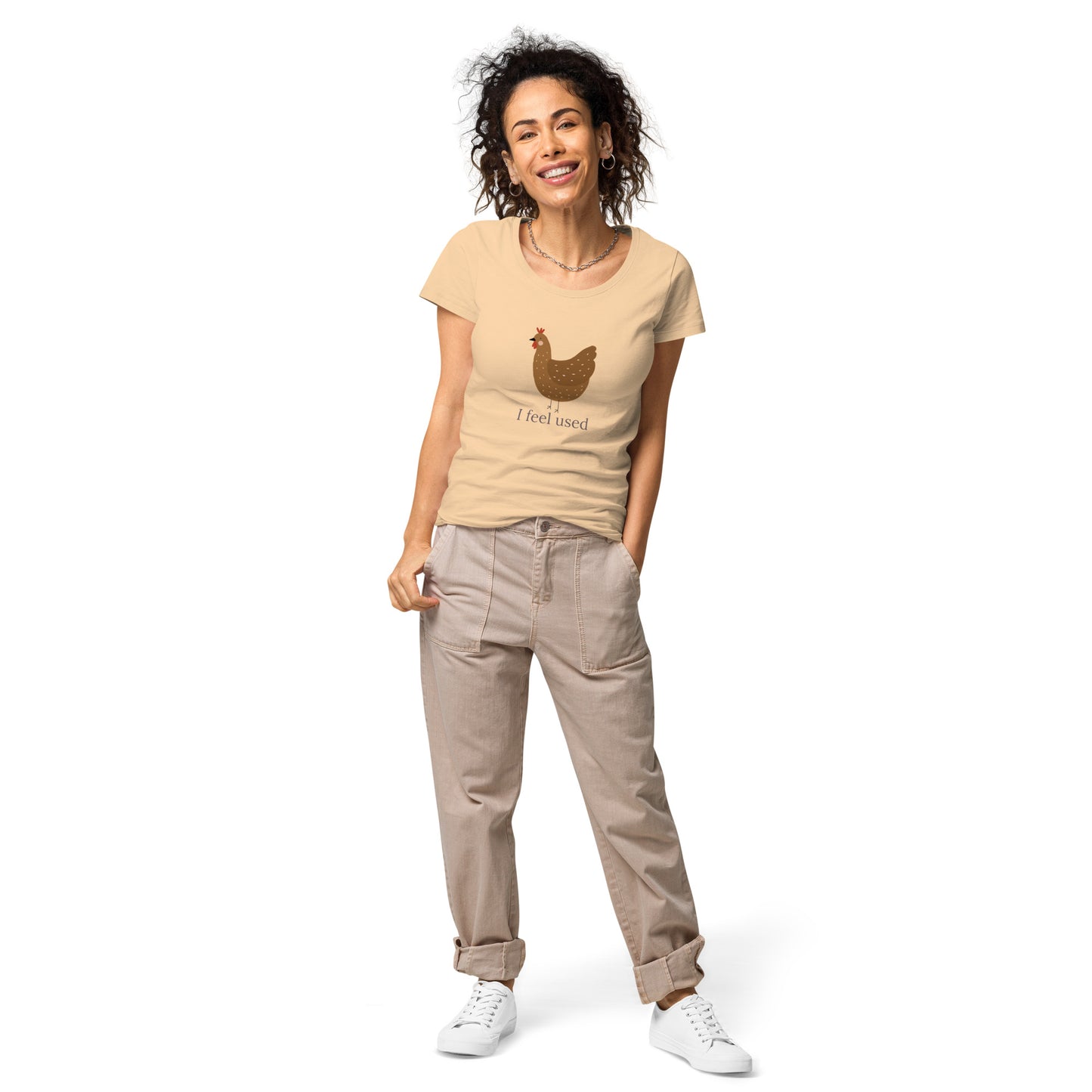 Women’s basic organic t-shirt, Chicken