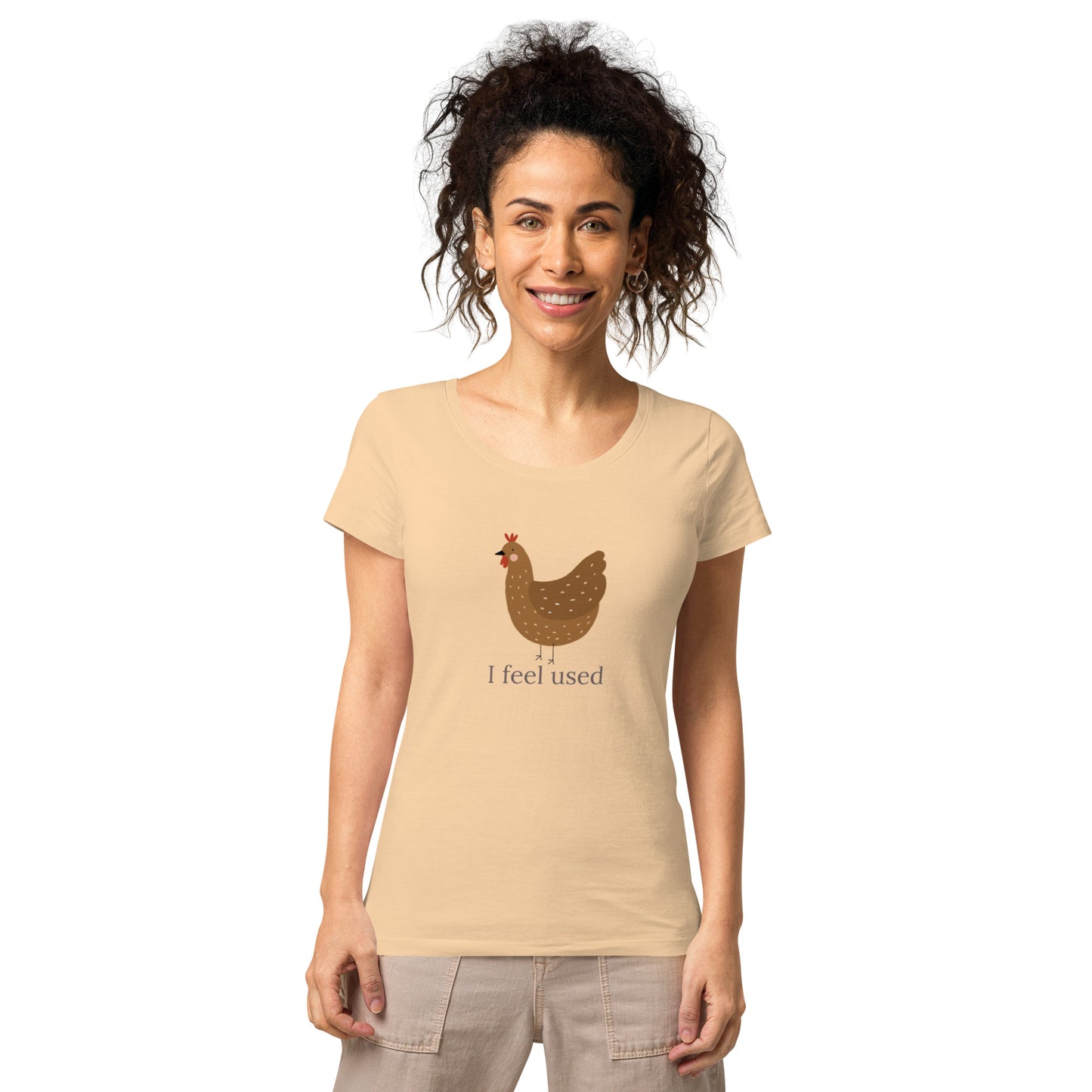 Women’s basic organic t-shirt, Chicken