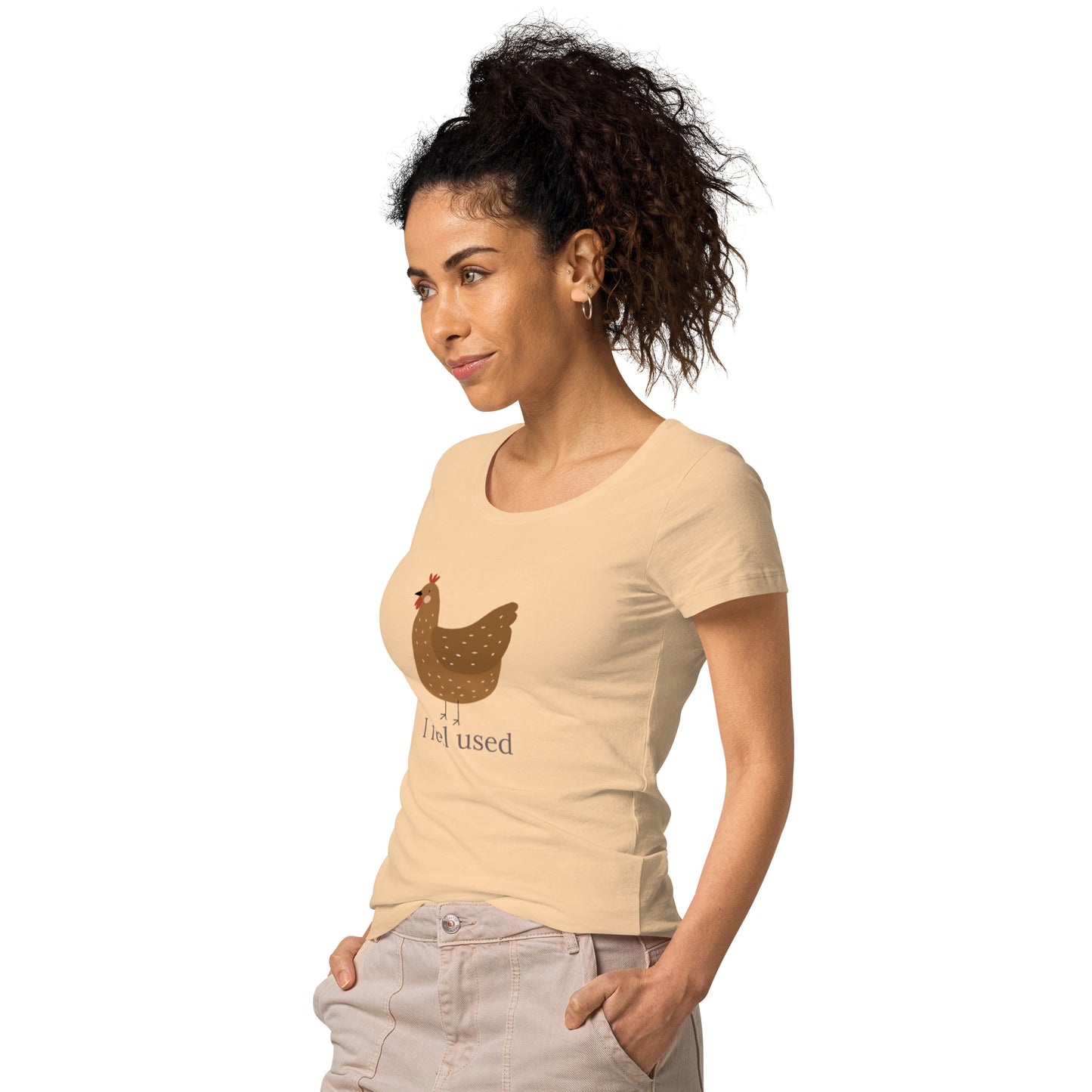 Women’s basic organic t-shirt, Chicken