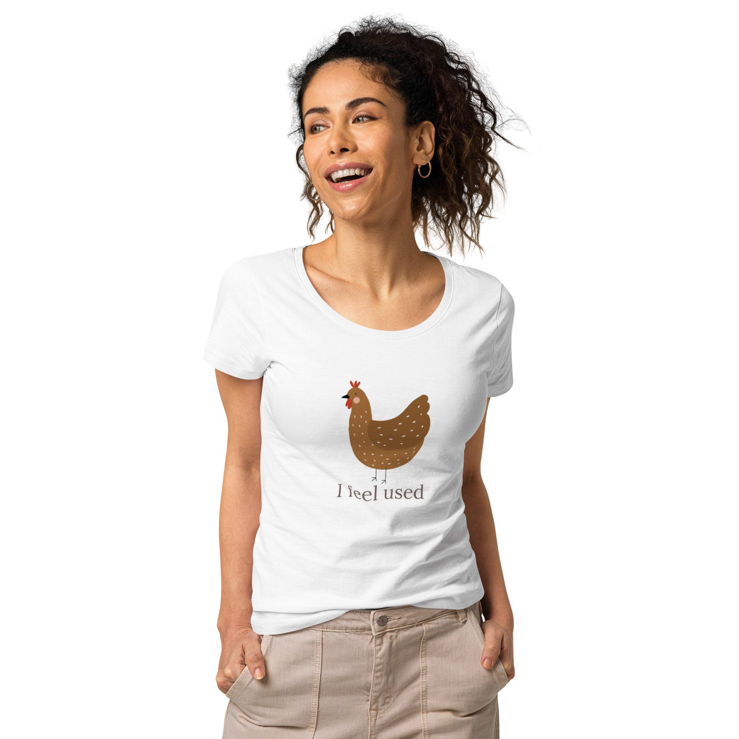 Women’s basic organic t-shirt, Chicken