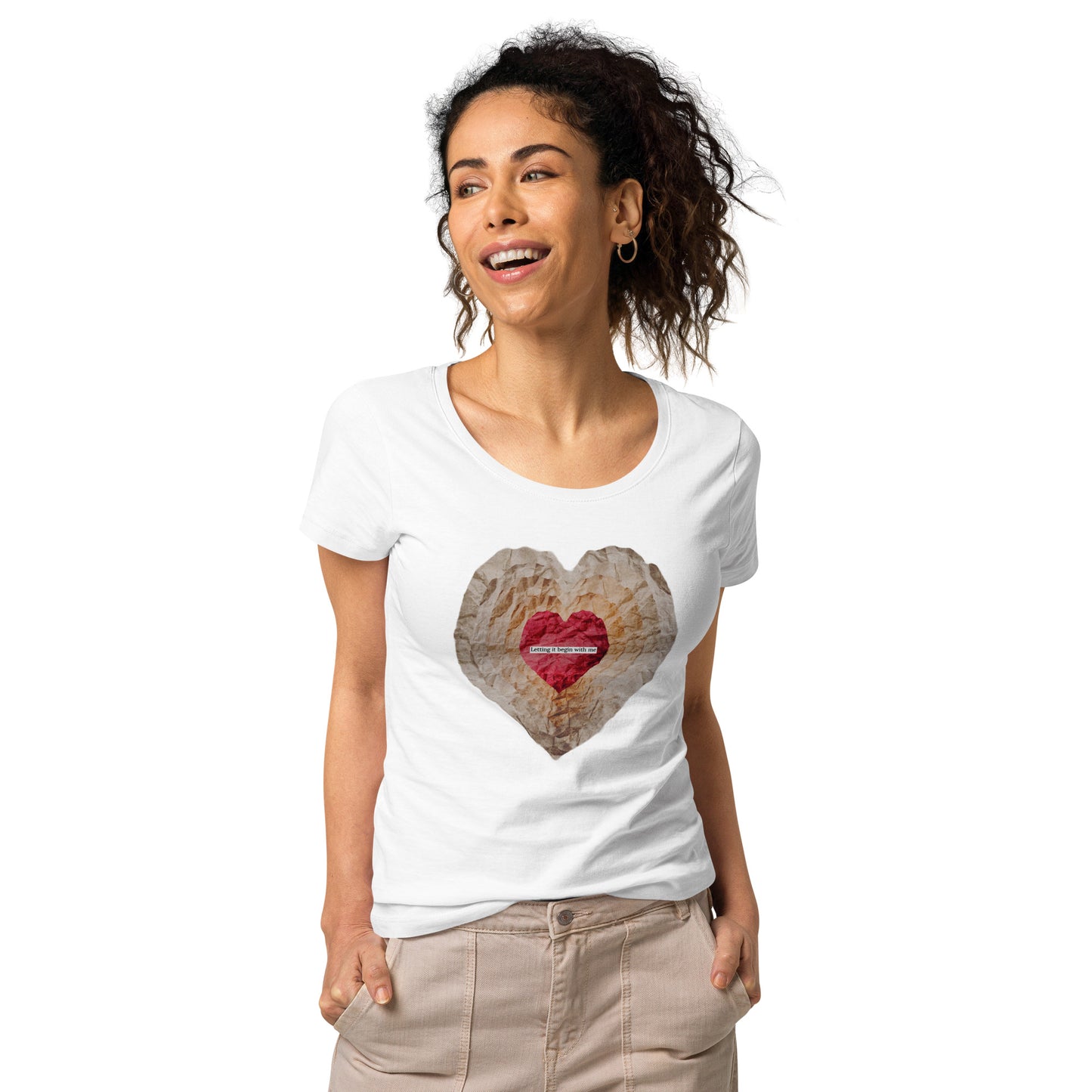 Women’s basic organic t-shirt, Big Heart