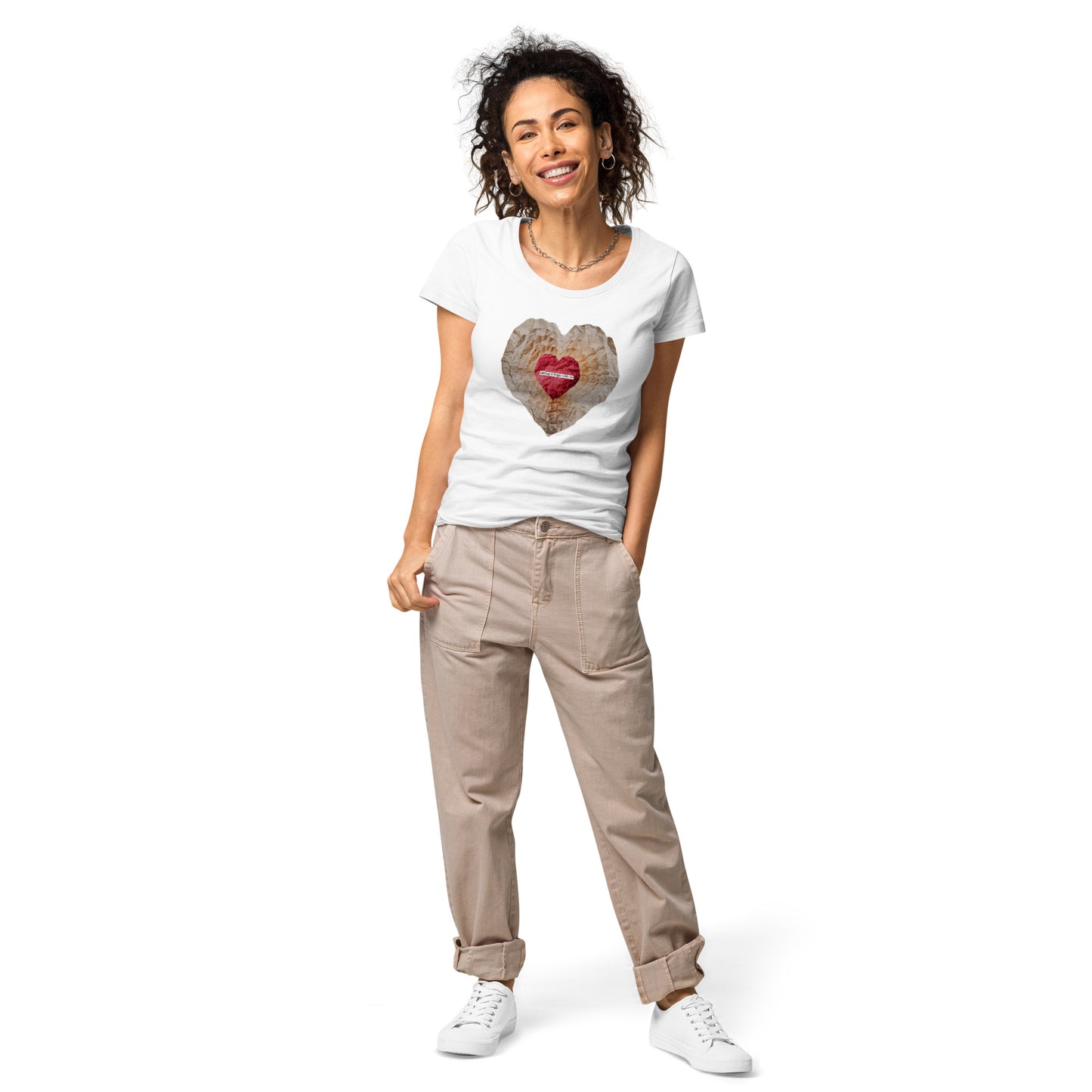 Women’s basic organic t-shirt, Big Heart