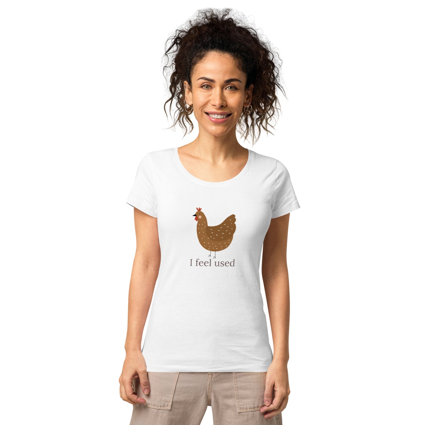Women’s basic organic t-shirt, Chicken