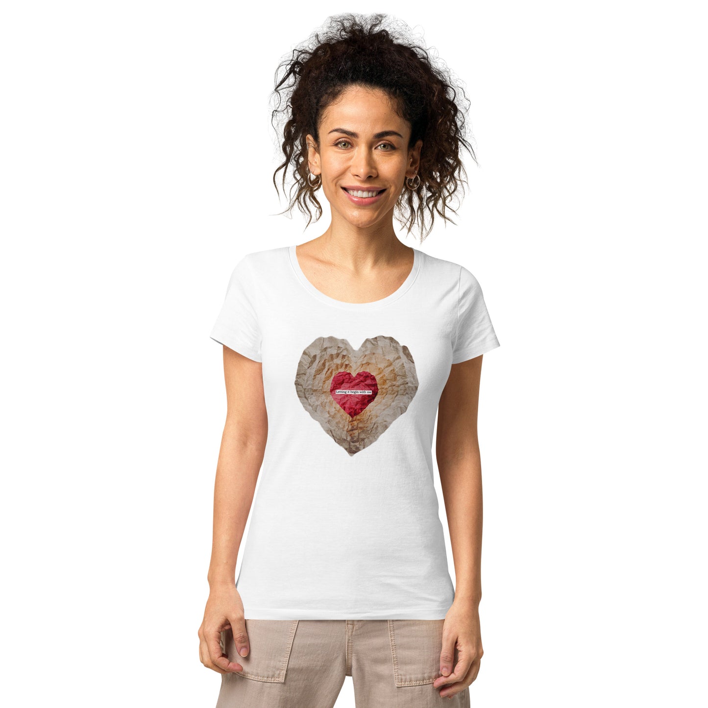 Women’s basic organic t-shirt, Big Heart