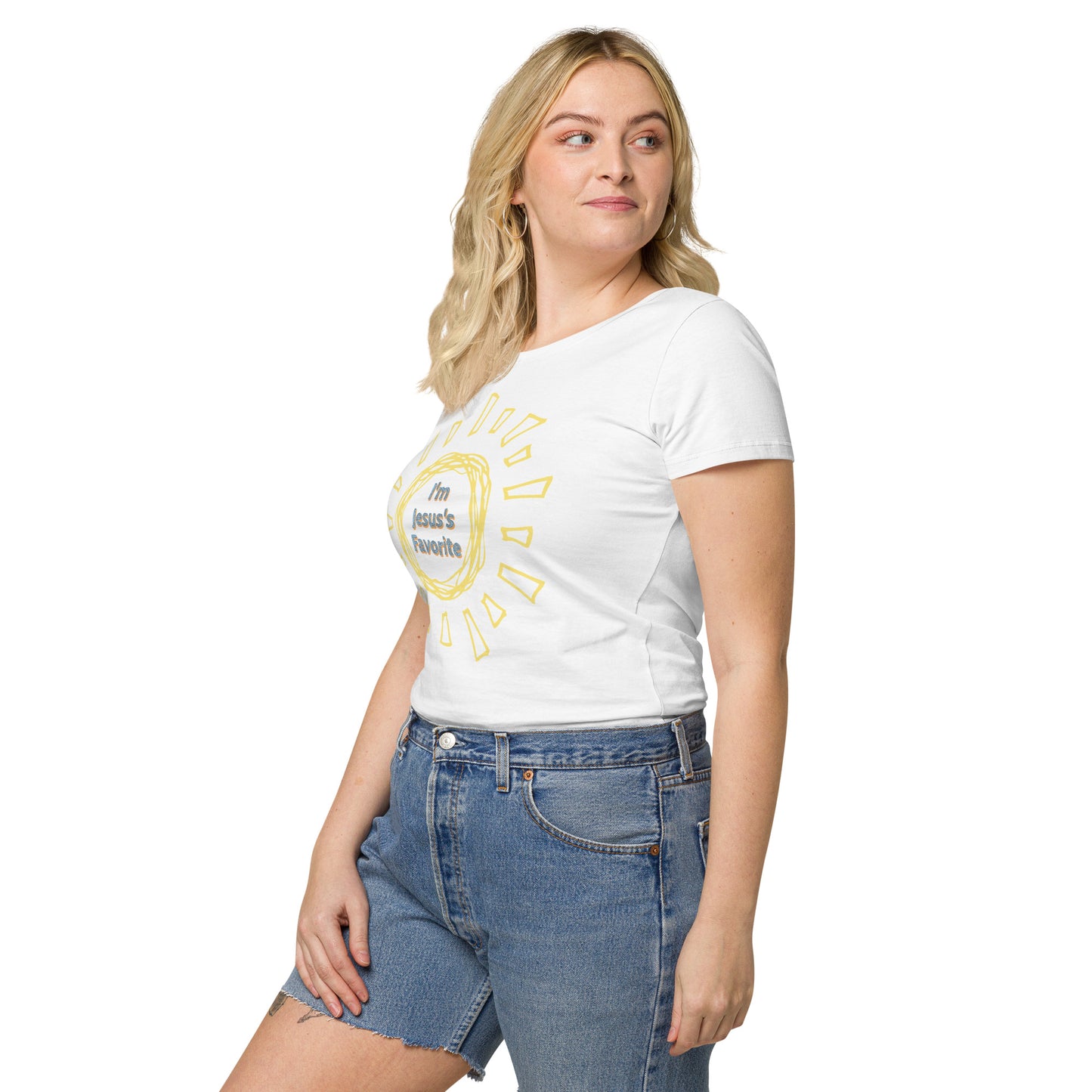Women’s basic organic t-shirt, Sun