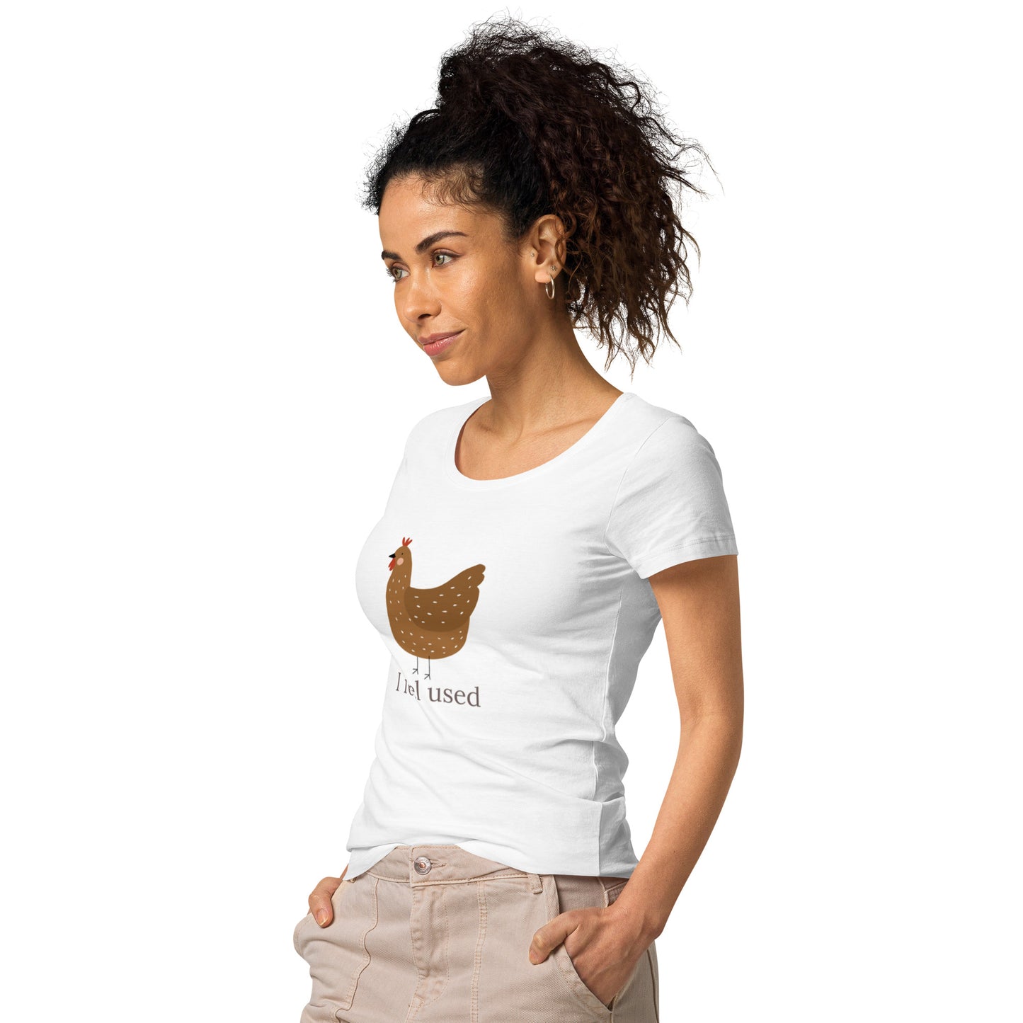 Women’s basic organic t-shirt, Chicken