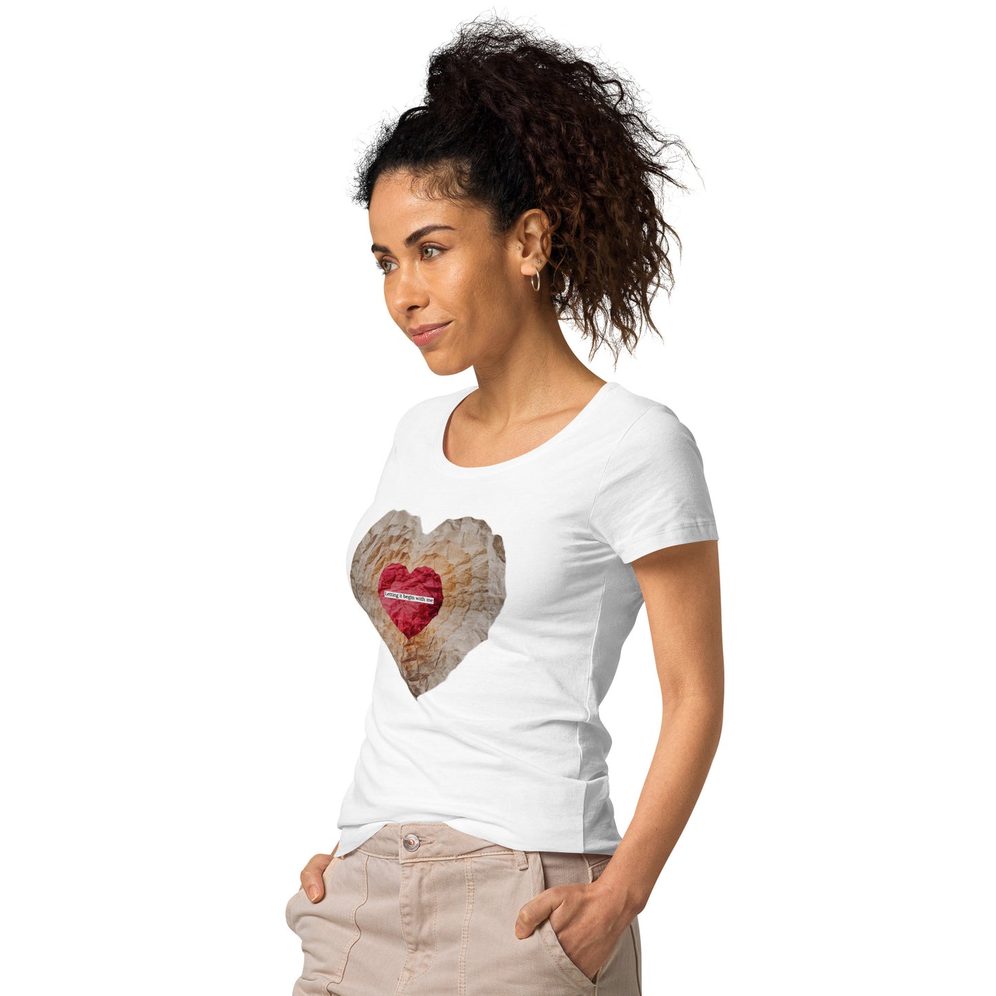 Women’s basic organic t-shirt, Big Heart