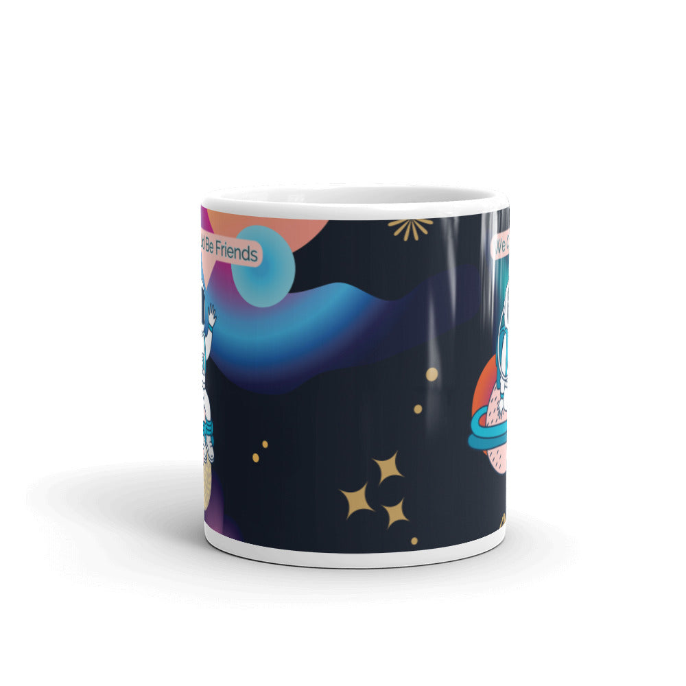 White glossy mug, Astronaut