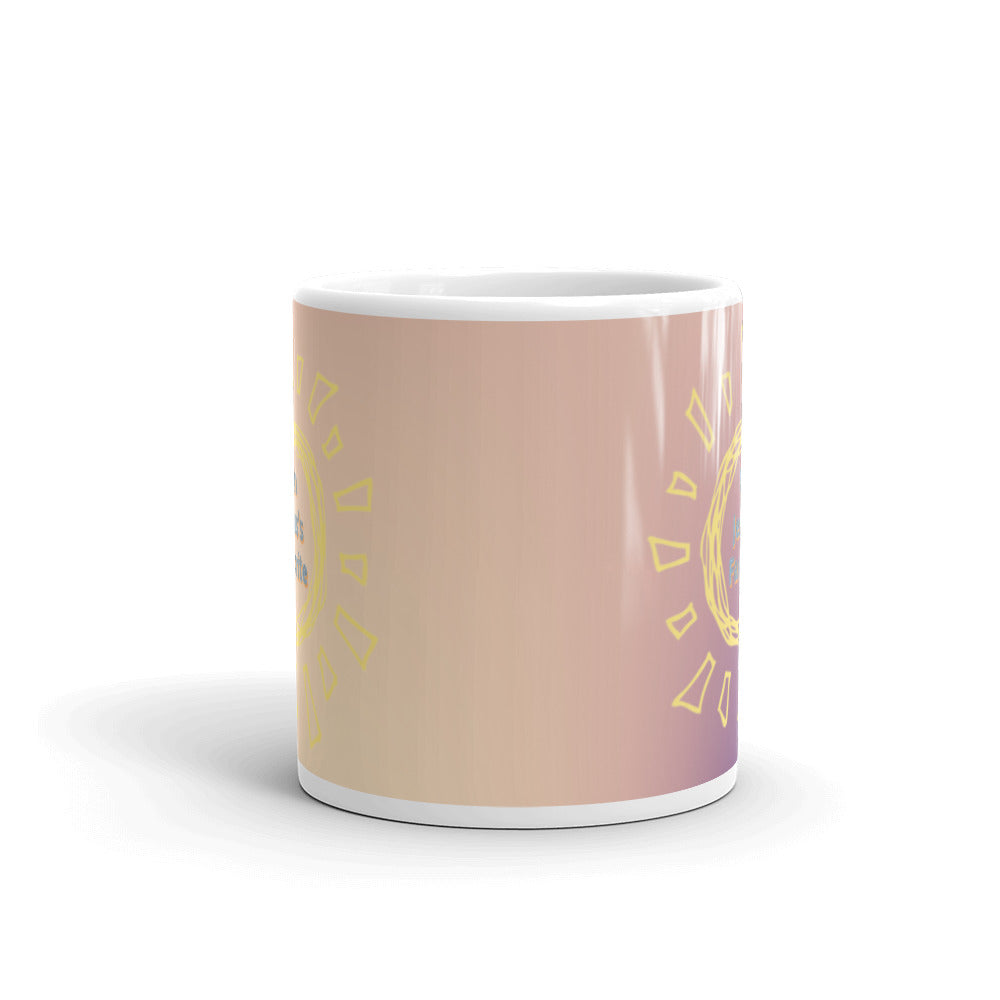 White glossy mug, Sun