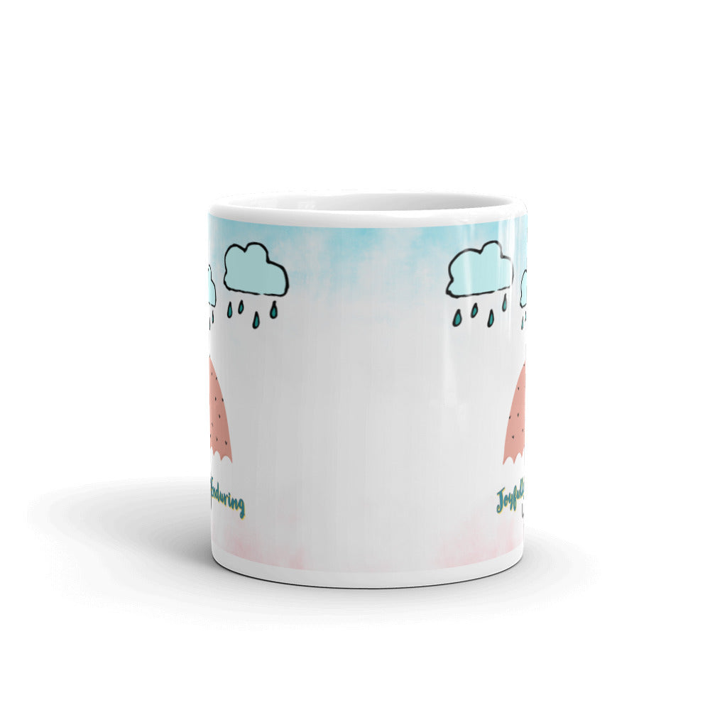 White glossy mug, Umbrella