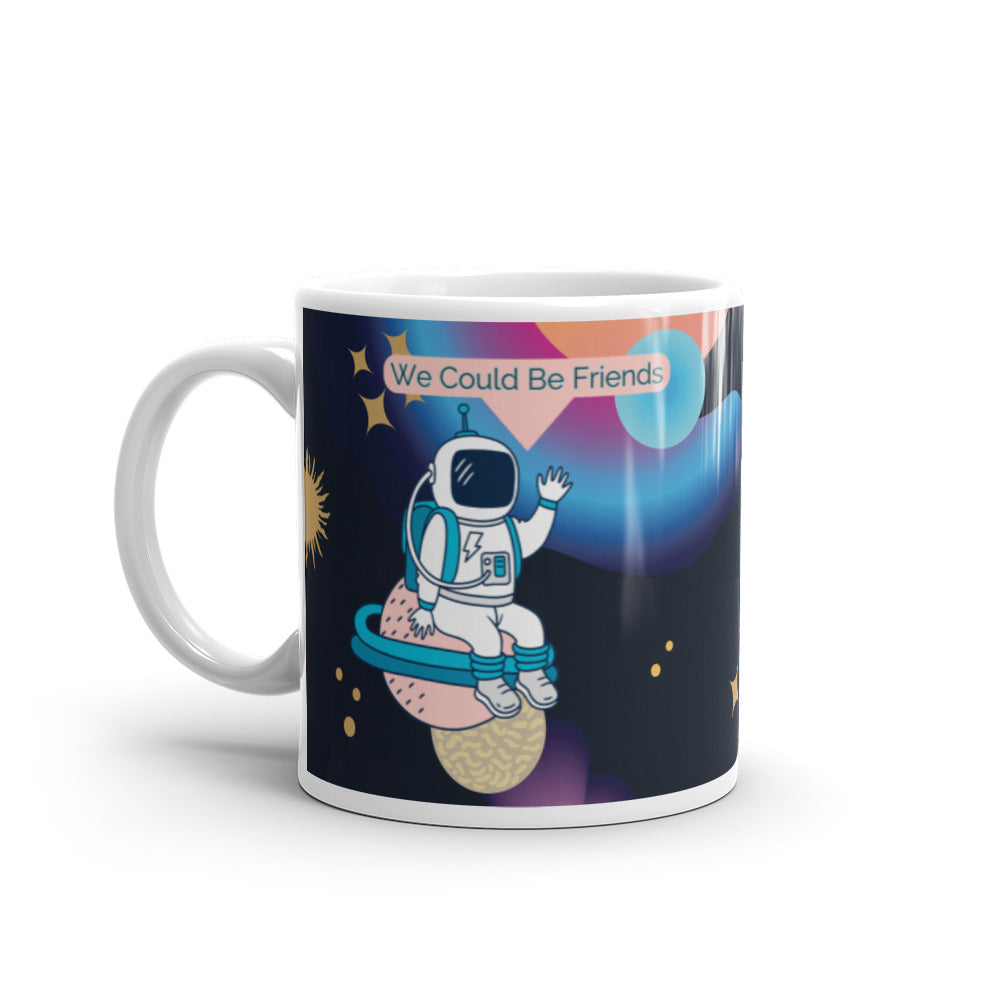 White glossy mug, Astronaut