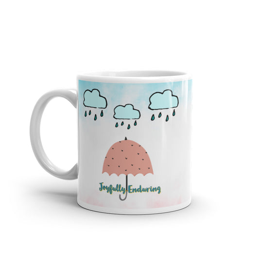 White glossy mug, Umbrella